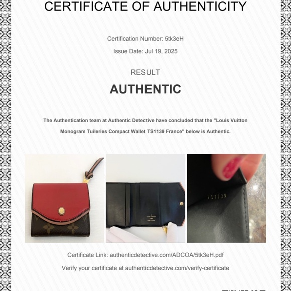 Louis Vuitton Monogram Red Portefeuille Tuileries Compact Trifold Wallet w/ COA - Picture 2 of 16